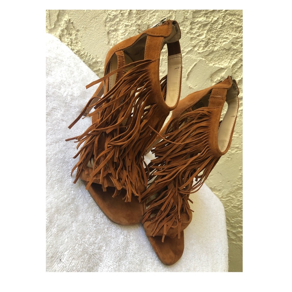 Steve Madden fringy heels.
